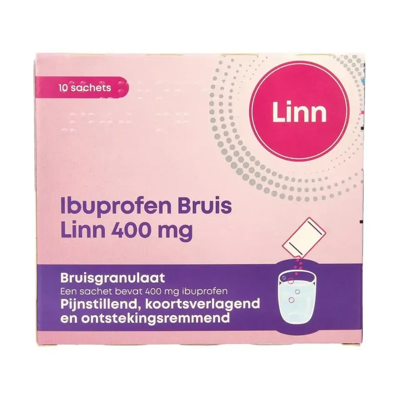 Linn Ibuprofen bruisgranulaat 400 mg 10 sachets
