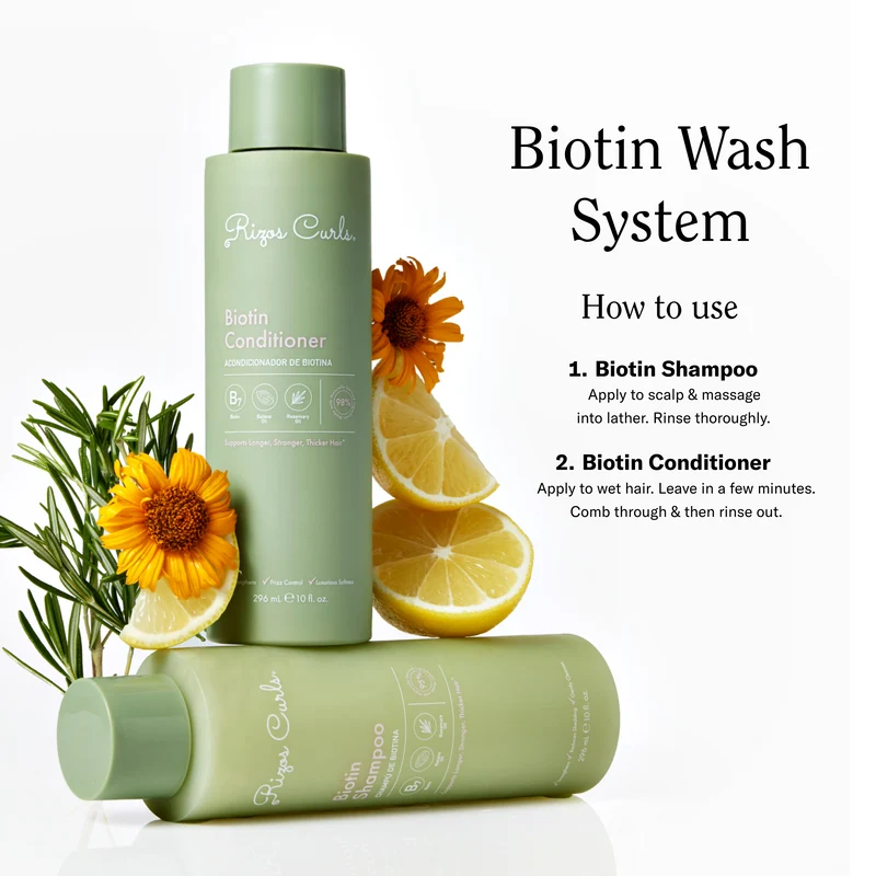 Paquete de lavado con biotina: champú y acondicionador con biotina