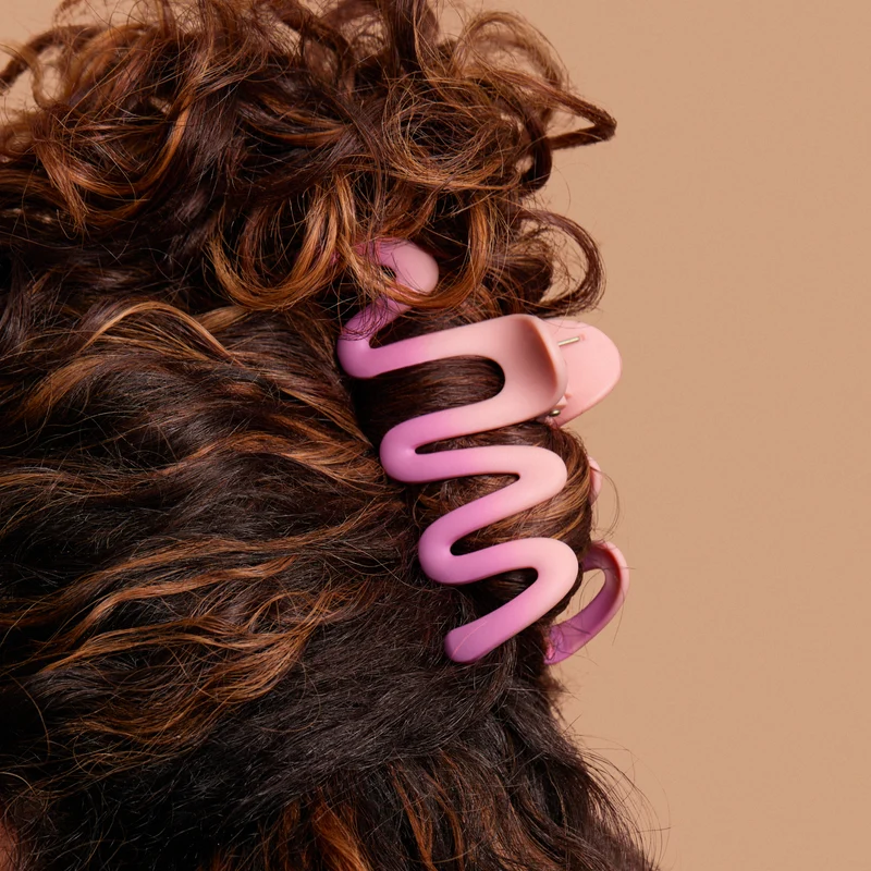 Pinza para el pelo con forma de puesta de sol