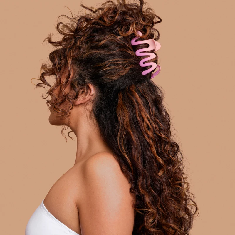 Pinza para el pelo con forma de puesta de sol