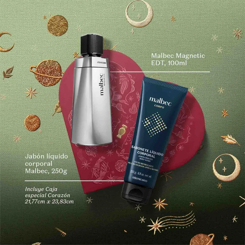 Kit de regalo masculino Malbec Magnetuc
