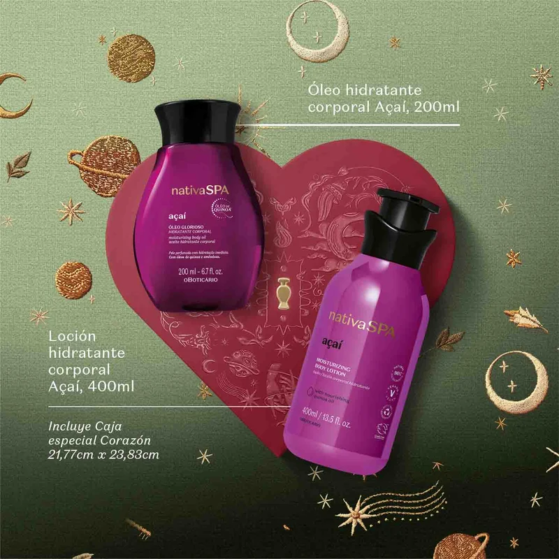 Kit de regalo femenino Cuidado Corporal Nativa SPA Açaí