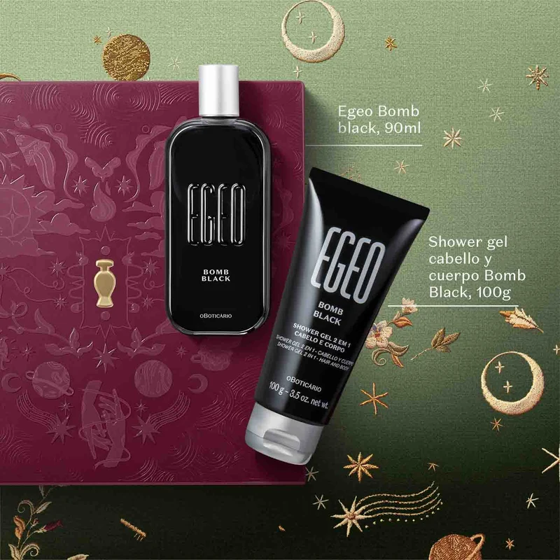 KIT DE REGALO PARA HOMBRE EGEO BOMB BLACK