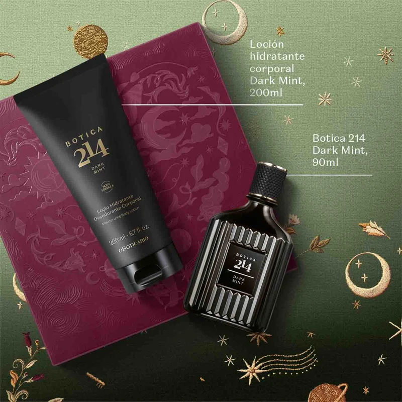 KIT DE REGALO MASCULINO BOTICA 214 DARK MINT