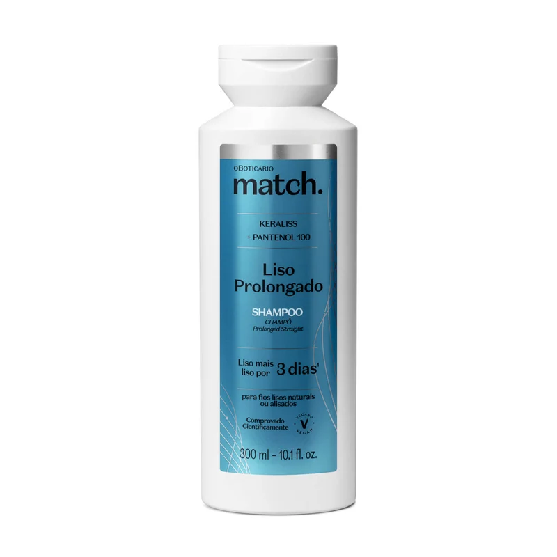 Shampoo para cabello liso prolongado 300ML MATCH