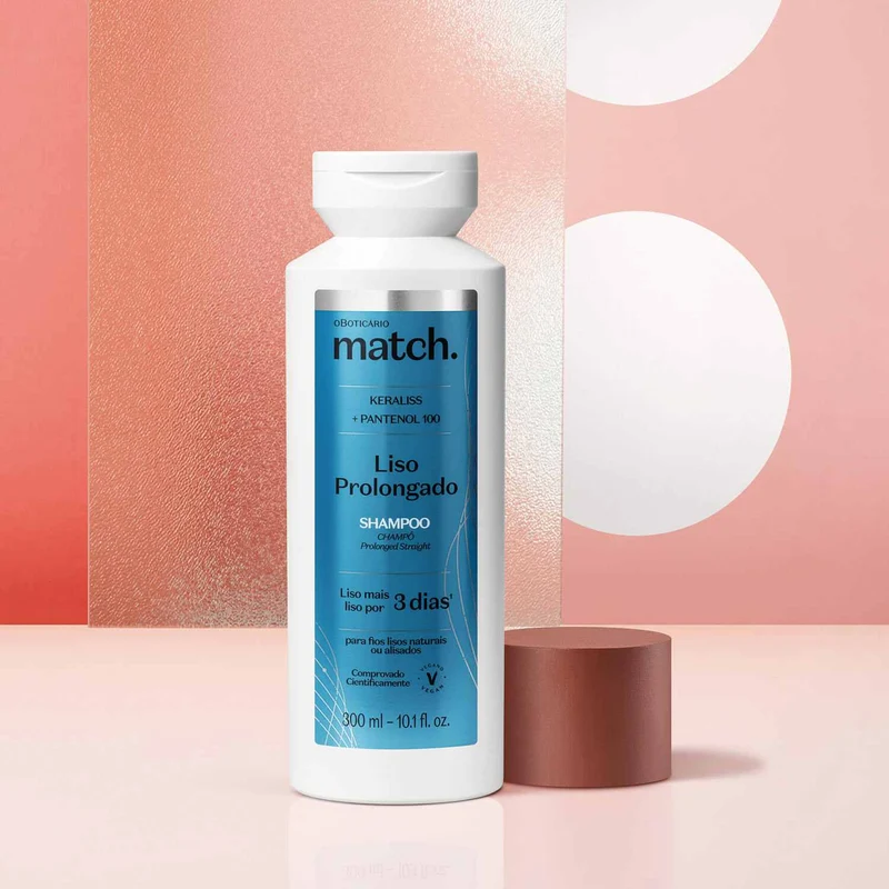 Shampoo para cabello liso prolongado 300ML MATCH