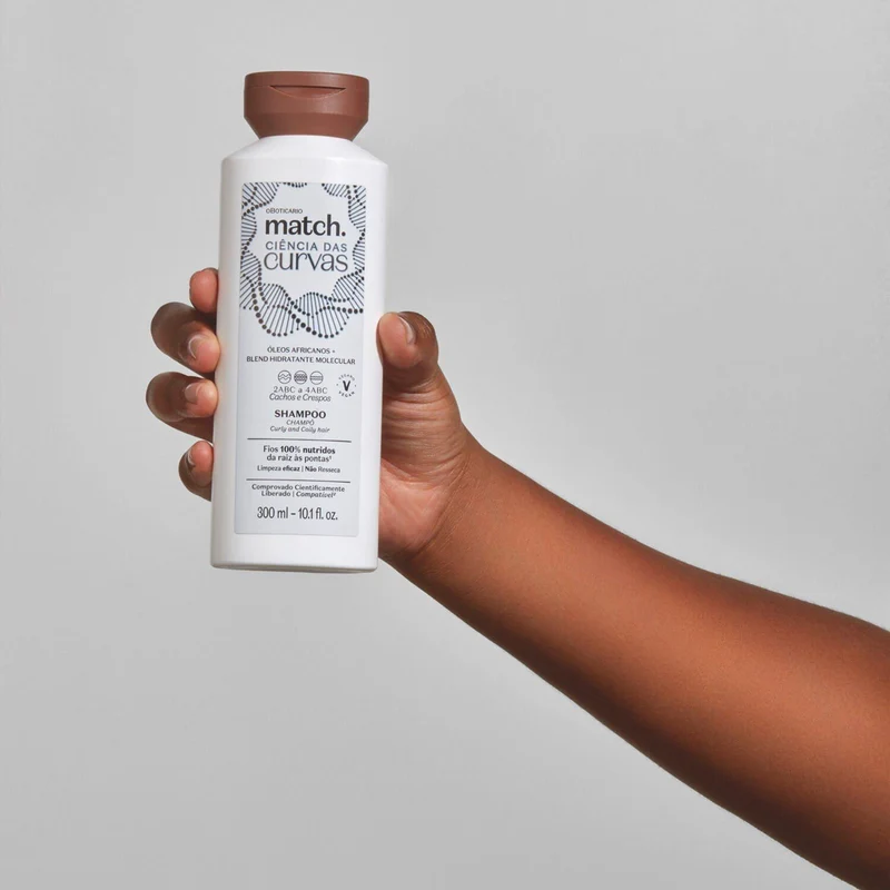 Shampoo para cabellos rizado y crespo 300 ML MATCH