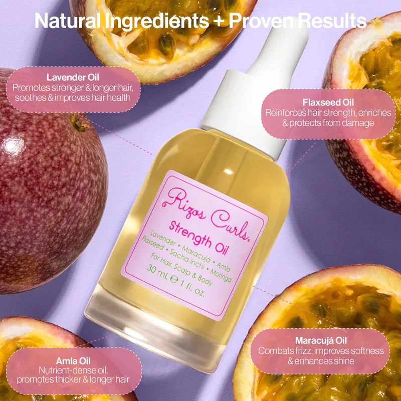 Aceite fortalecedor para cabello, cuero cabelludo y cuerpo: linaza fortificante y lavanda para el crecimiento