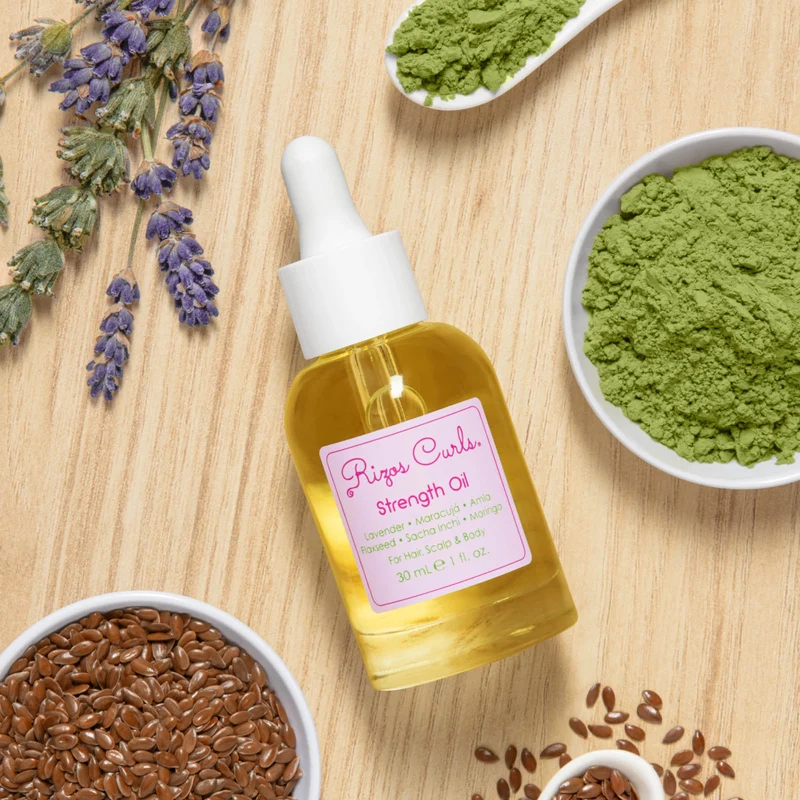 Aceite fortalecedor para cabello, cuero cabelludo y cuerpo: linaza fortificante y lavanda para el crecimiento