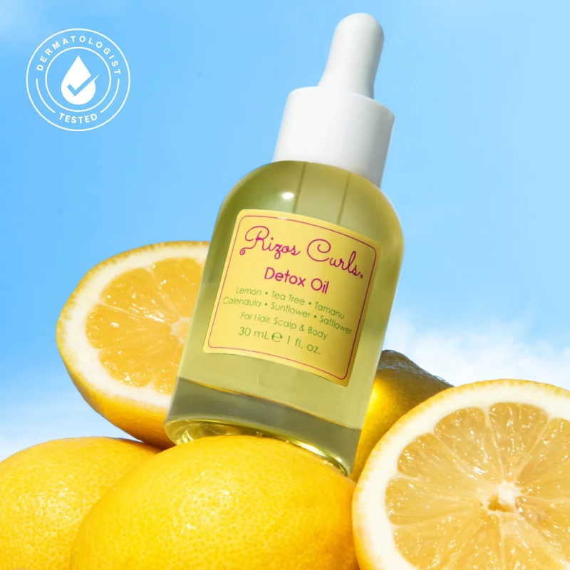 Aceite desintoxicante para cabello, cuero cabelludo y cuerpo: árbol de té curativo y limón para la salud del cuero cabelludo