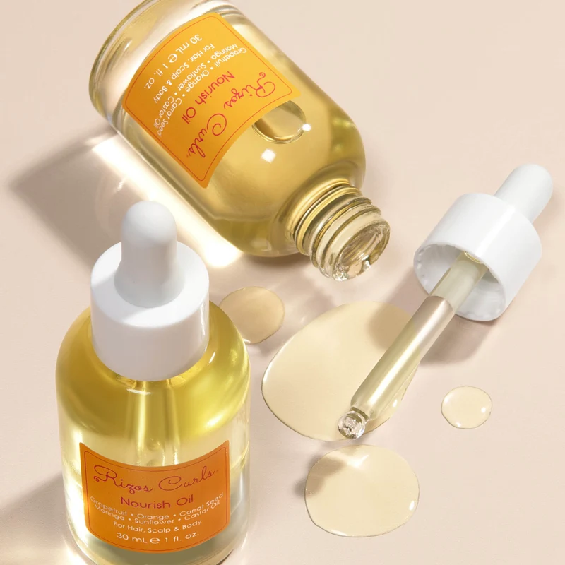 Aceite Humectante para Cabello, Cuero Cabelludo y Cuerpo: Semilla de Zanahoria y Cítricos rejuvenecedores para controlar el frizz