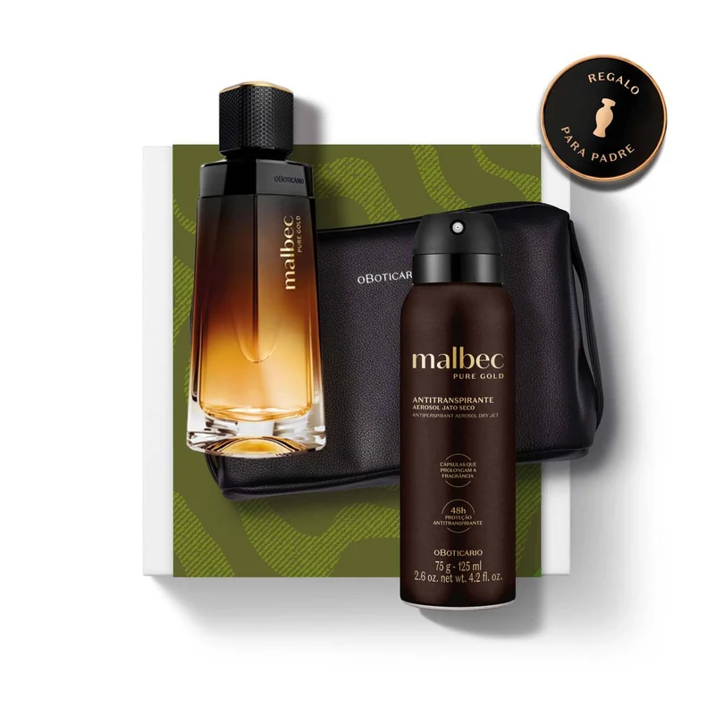 KIT DE REGALOS MASCULINO MALBEC PURE GOLD