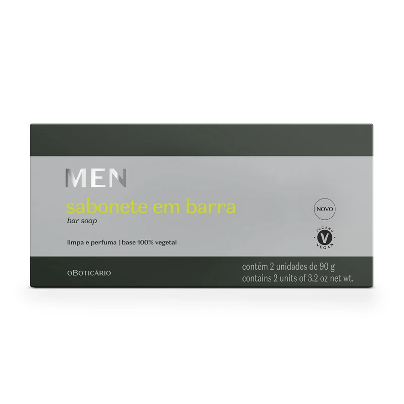 Jabón en barra para el cuerpo de hombre 2X90G Men