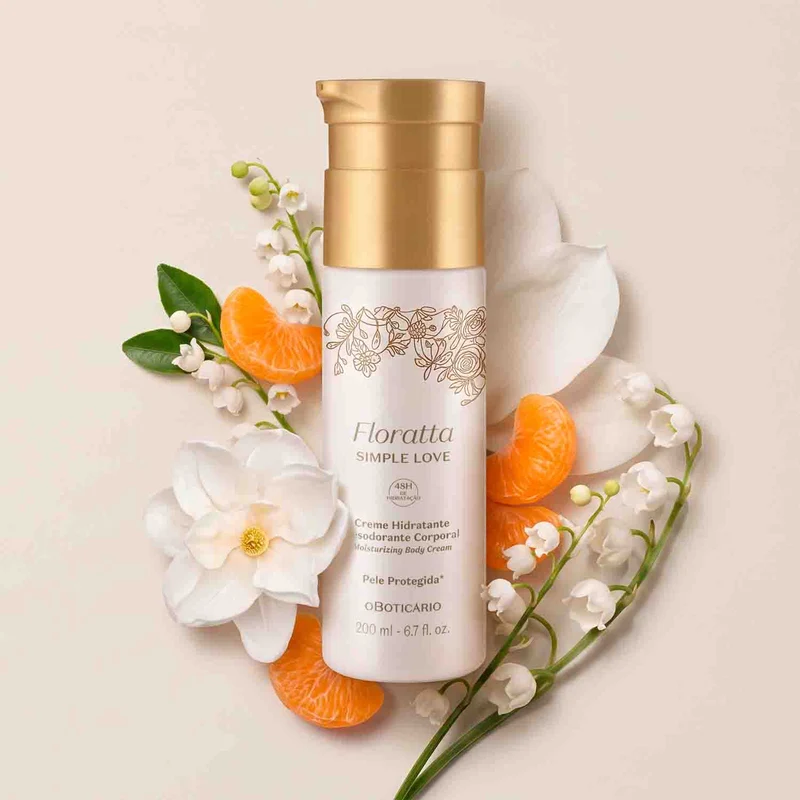Crema Hidratante Corporal Simple Love 200ml Floratta