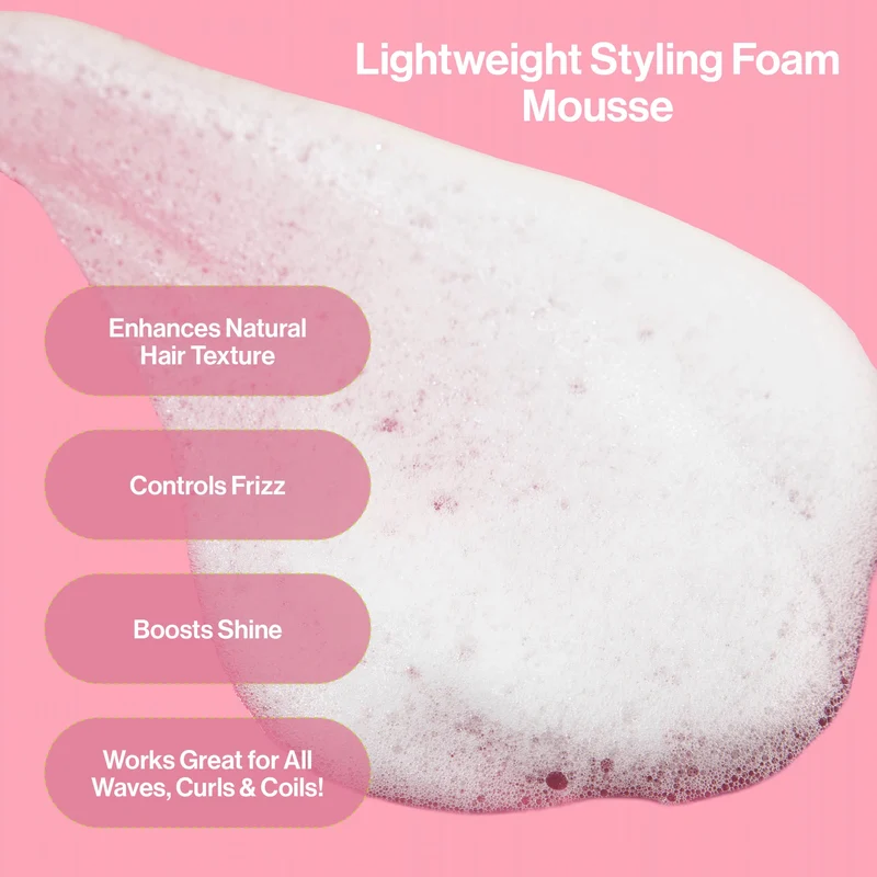 Trío exclusivo de TikTok para definir y fijar rizos: Crema, mousse y gel fijador.