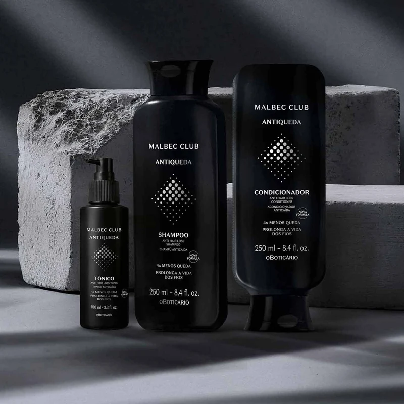 Kit de cuidado capilar anticaída masculino Malbec Club