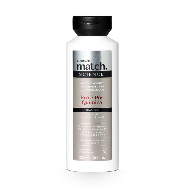 Shampoo Reconstrucción Capilar Pre y Post Química 300ML Match Science