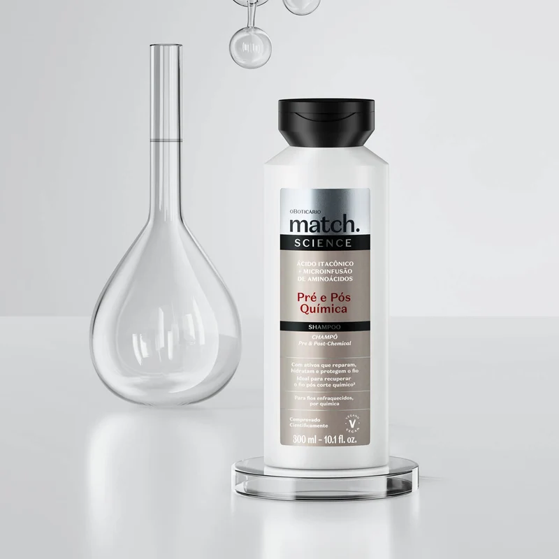 Shampoo Reconstrucción Capilar Pre y Post Química 300ML Match Science