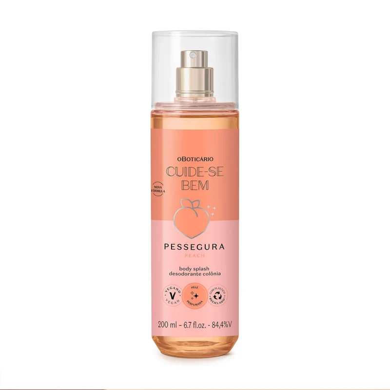 Body Splash De Durazno 200Ml Exp Cuide-Se Bem