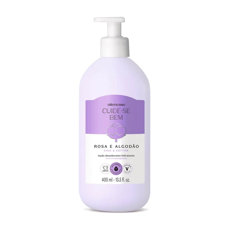 Loción hidratante corporal Rosa y Algodón 400 ML CBEM