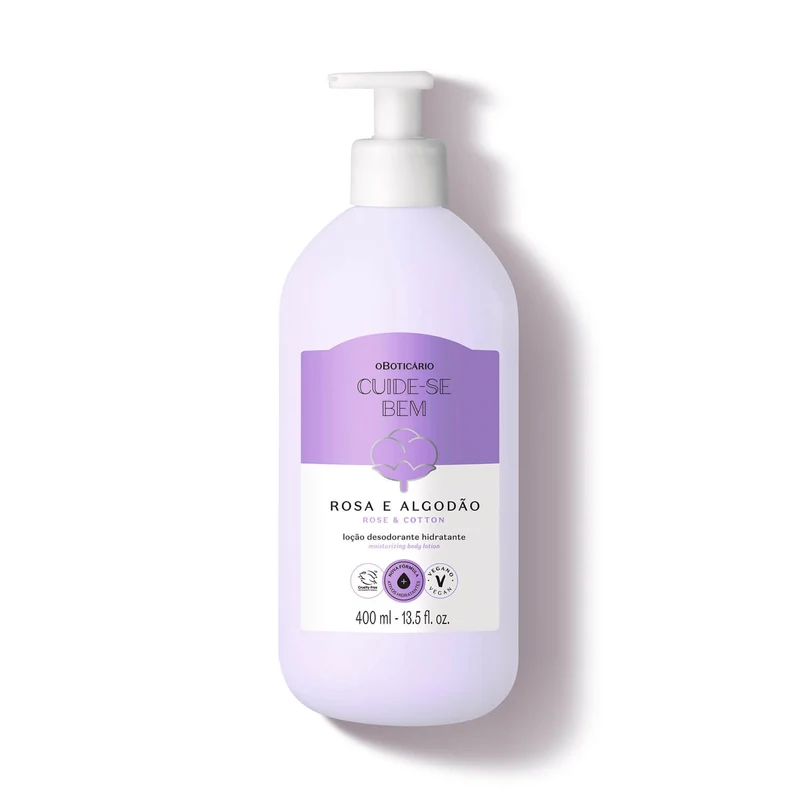 Loción hidratante corporal Rosa y Algodón 400 ML CBEM