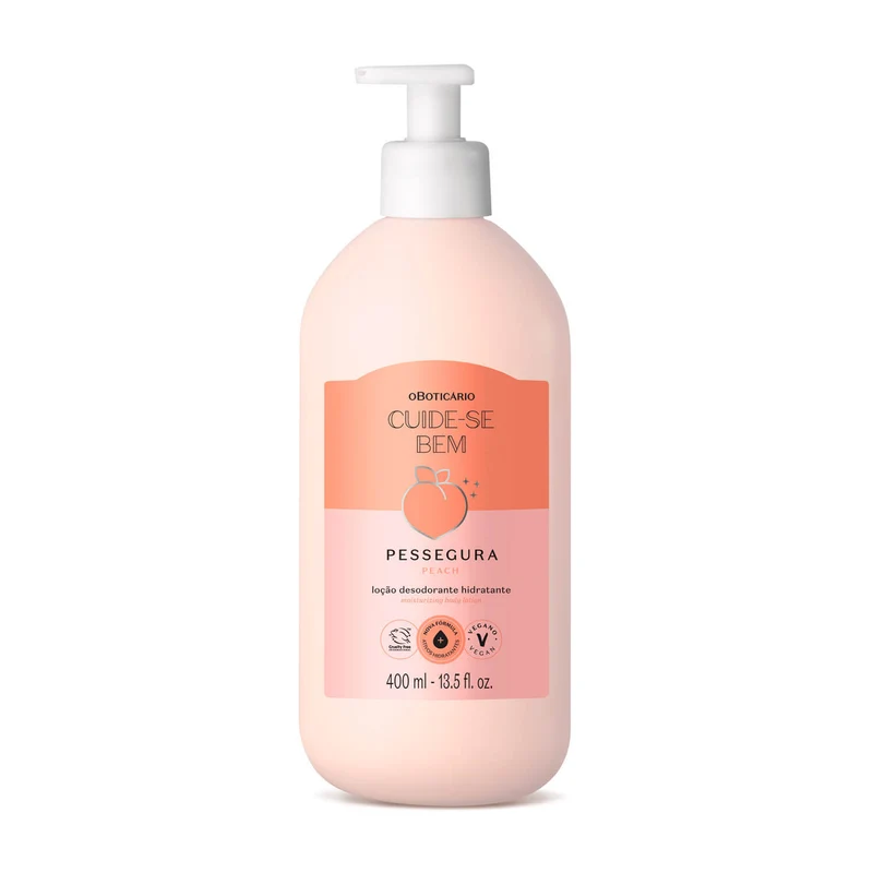 Loción Hidratante Corporal De Melocotón 400Ml Exp Cuide-Se Bem