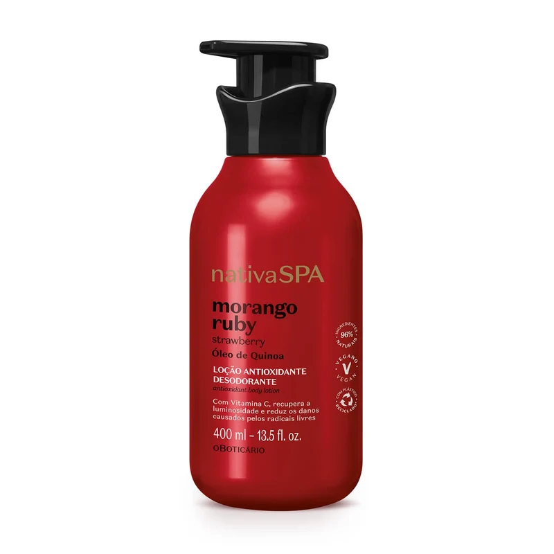 Loción hidratante corporal de Fresa 400Ml Nativa Spa