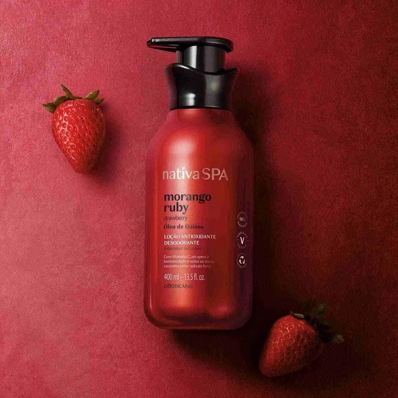 Loción hidratante corporal de Fresa 400Ml Nativa Spa