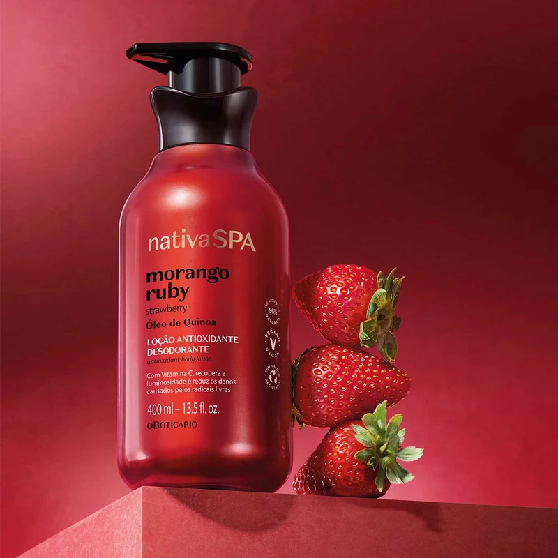 Loción hidratante corporal de Fresa 400Ml Nativa Spa
