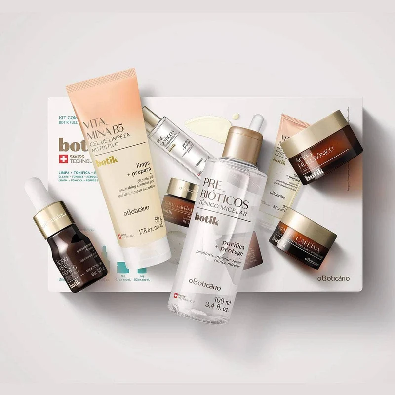 Kit de Cuidado Facial Completo Botik con Ácido Hialurónico 10ml.