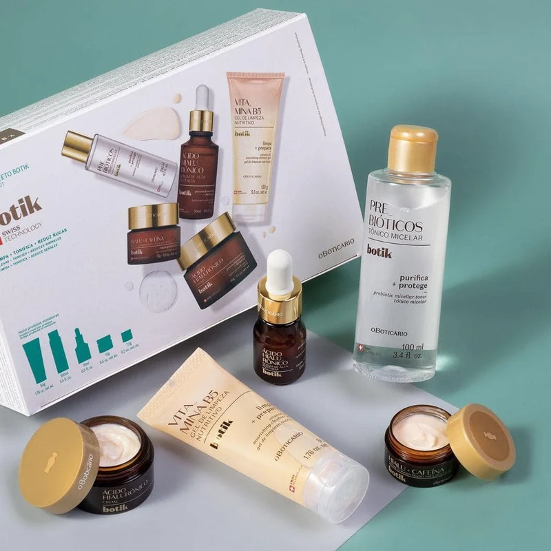 Kit de Cuidado Facial Completo Botik con Ácido Hialurónico 10ml.