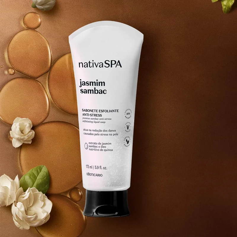 Jabón liquido corporal exfoliante antiestres Jasmin Sambac 175Ml Nspa