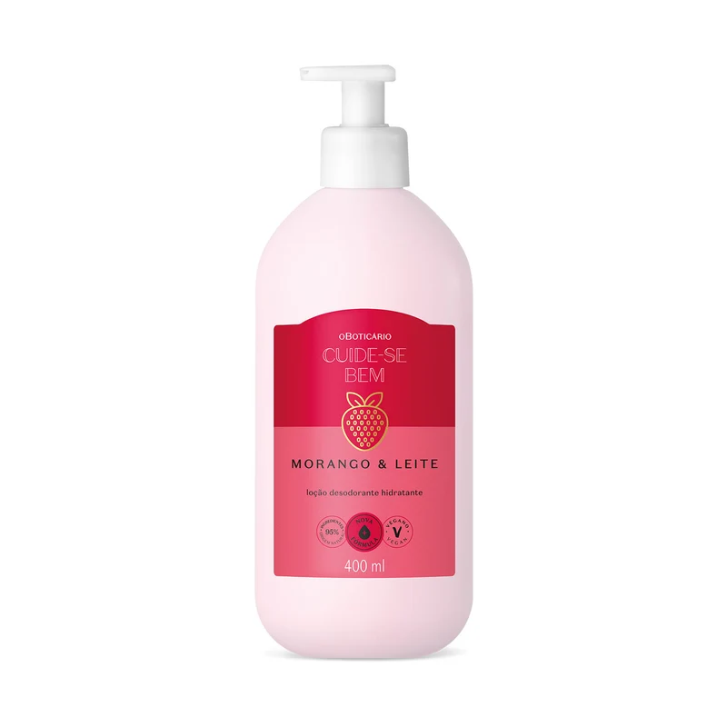 Loción Desodorante Hidratante Cuide-se Bem Morango & Leite 400ml