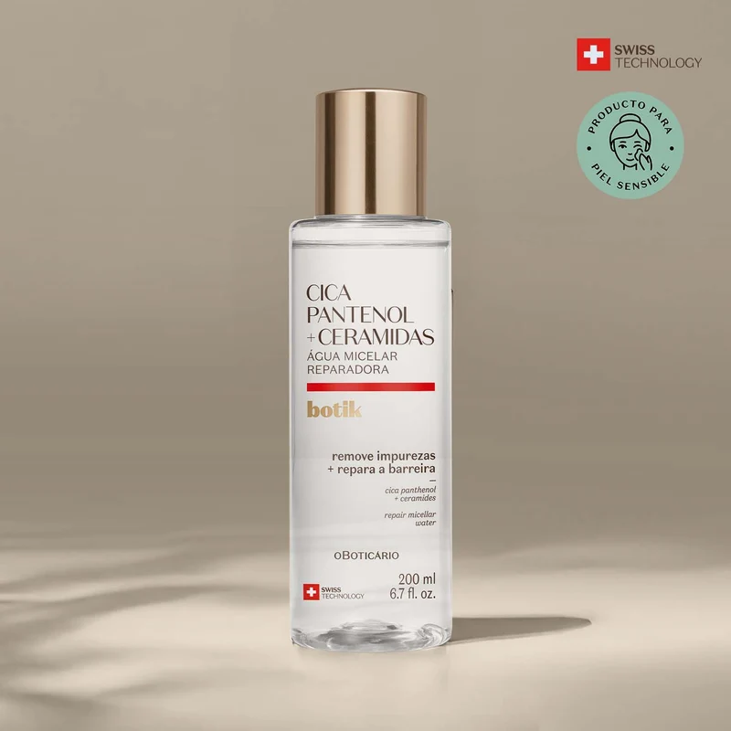 Agua micelar reparadora cica pantenol + Ceramidas BOTIK 200ml