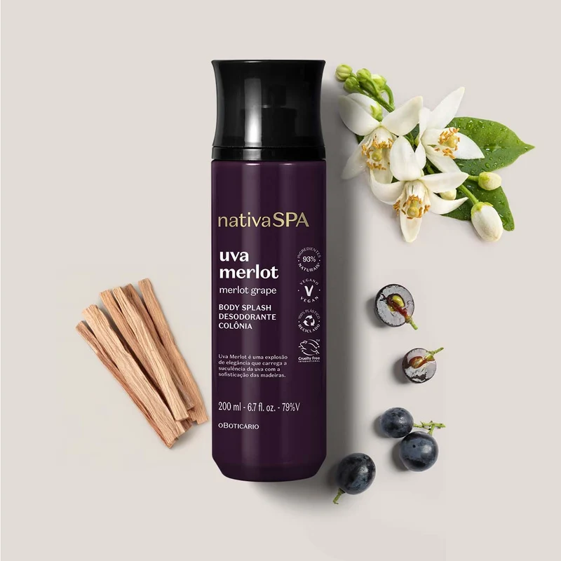 Body splash corporal Uva merlot Nativa spa 200ml