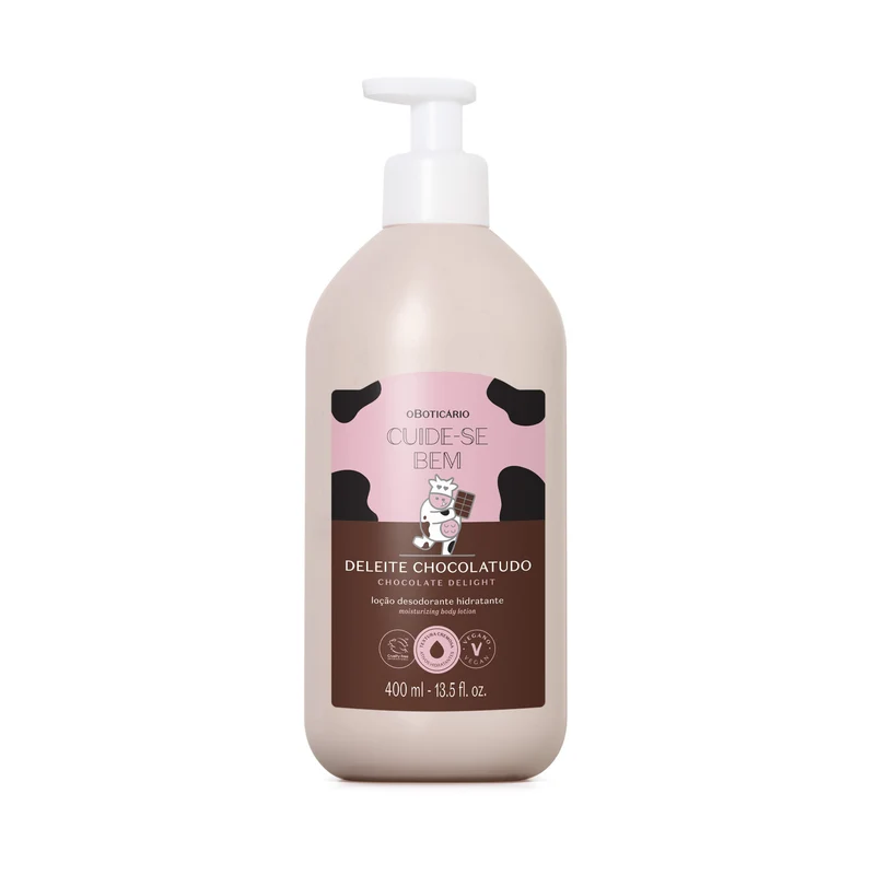Loción Hidratante Corporal Deleite Chocolatudo 400Ml Cuide-Se Bem