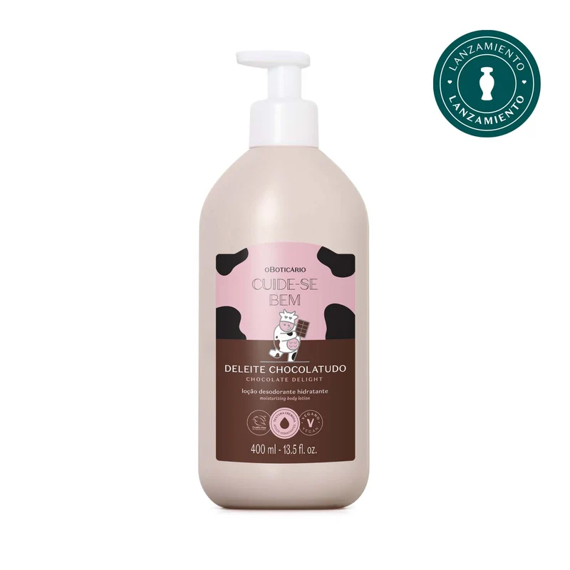 Loción Hidratante Corporal Deleite Chocolatudo 400Ml Cuide-Se Bem