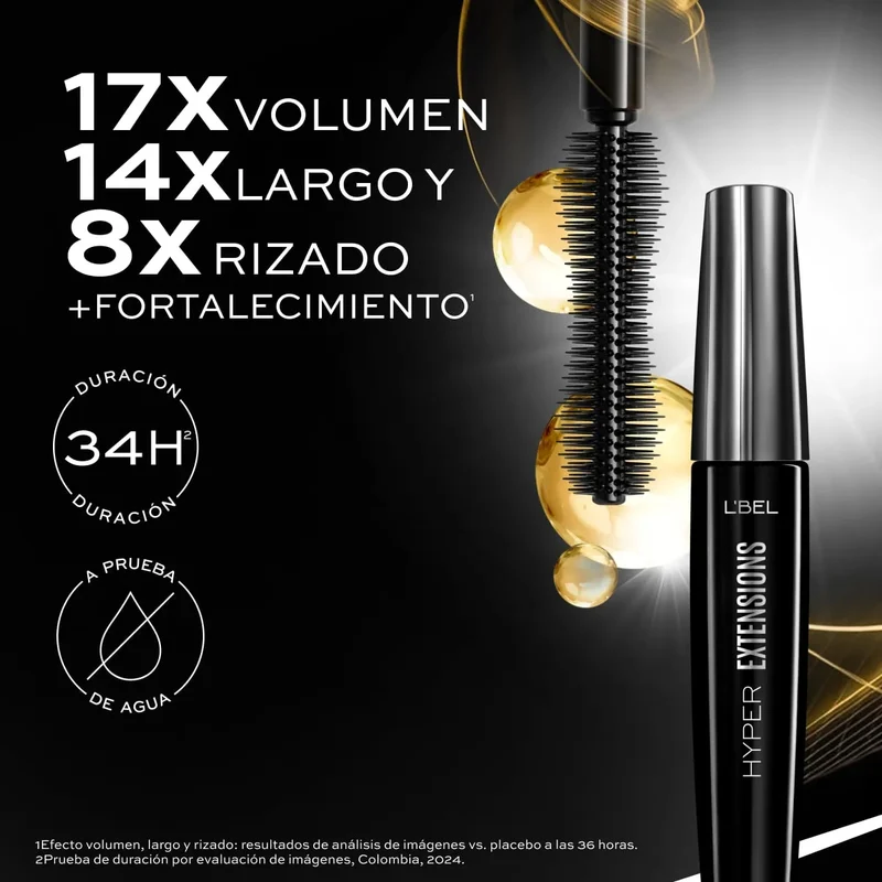 Máscara de pestañas efecto pestañas postizas Hyper Extensions