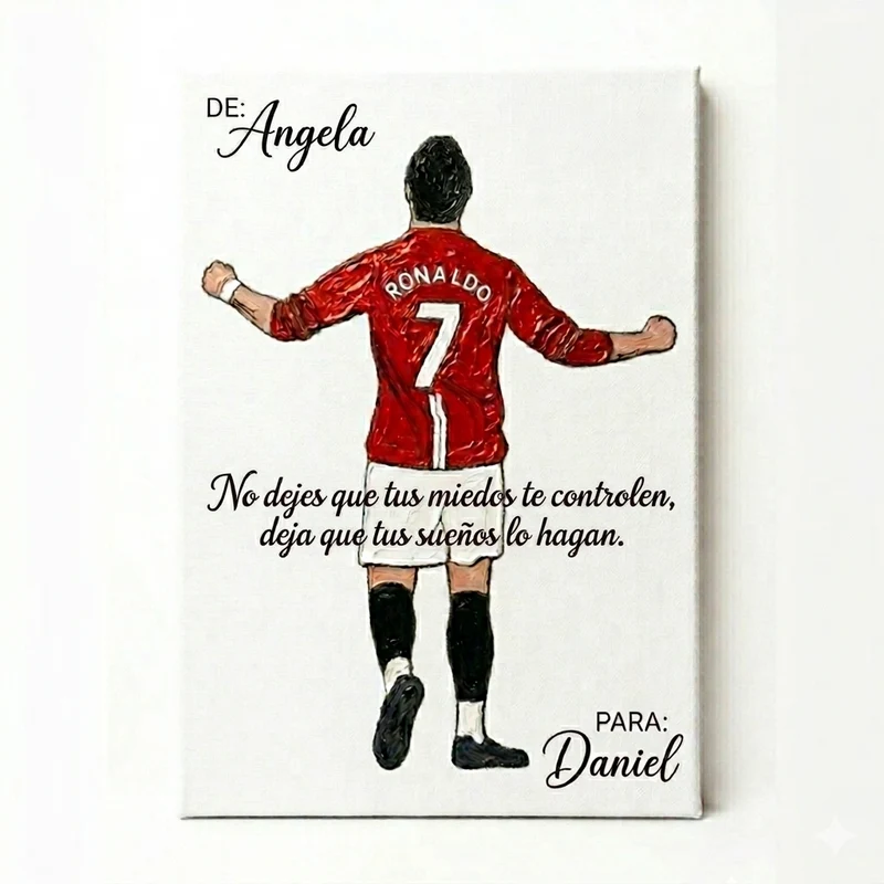 Lienzo CR7 version 2 hecho a mano 15x10