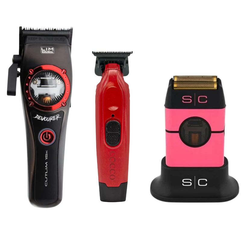 Cutlim Devourer Clipper + Cocco Hyper Veloce Trimmer + Stylecraft Instinct Shaver Metal Edition
