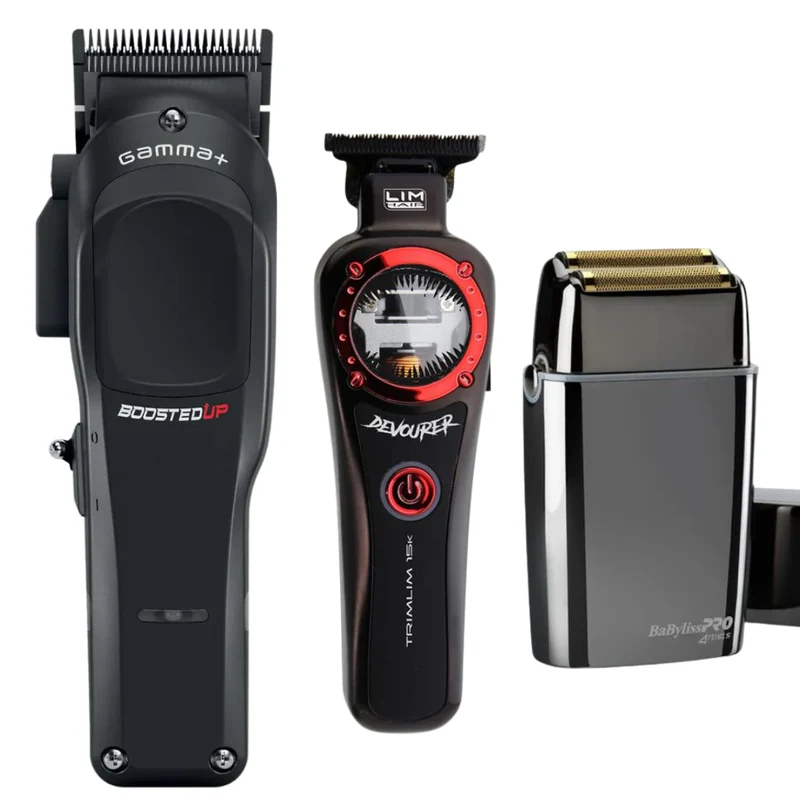 Boosted Up Clipper + Devourer Trimmer (Trimlim 15K) + FX02 Babyliss Shaver