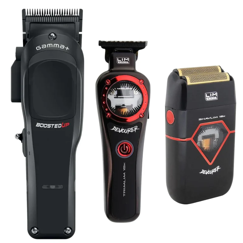 Boosted Up Clipper + Devourer Trimmer (Trimlim 15K) + Shavlim Devourer Shaver