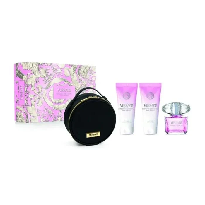 Versace Bright Crystal Eau De Toilette Spray 90ml Set 4 Piezas