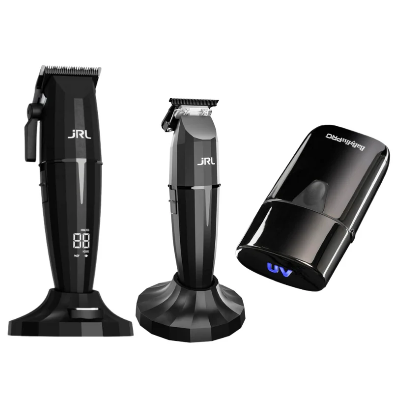 Combo Clipper y Trimmer JRL Onyx + UV Foil Shaver