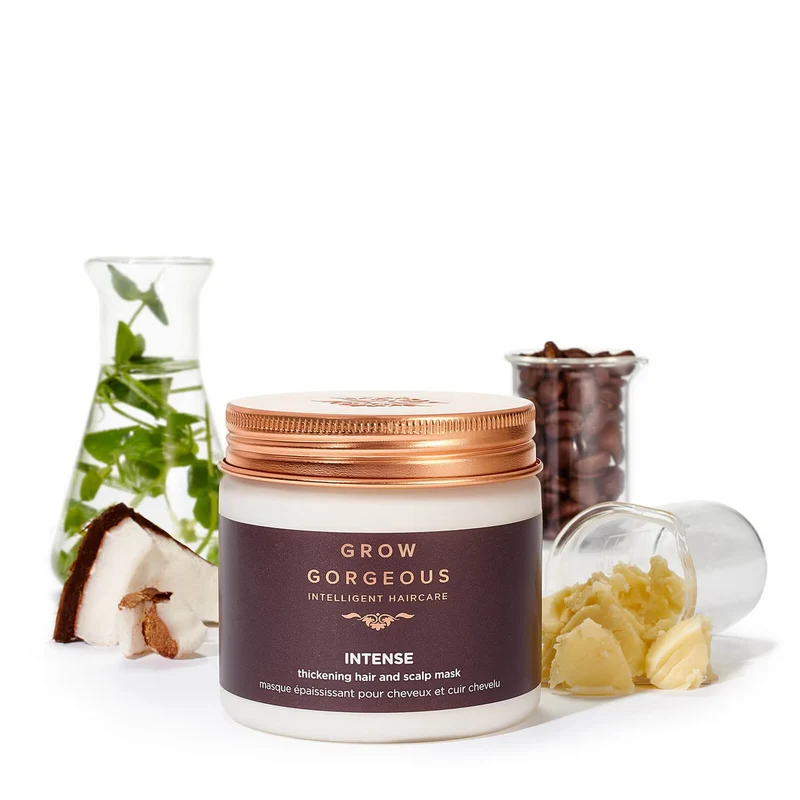 GROW GORGEOUS Intense Thickening Hair & Scalp Mask - Intensive mask for hair volume, 200 ml