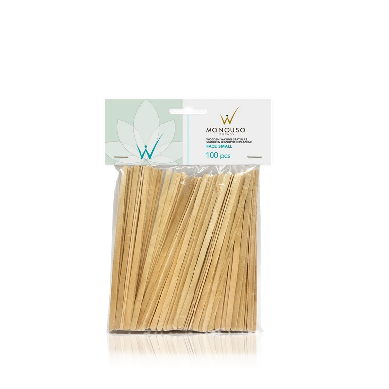Italwax Wooden Spatulas for Waxing, Small, 140x5x1.3 mm, 100 pcs. (D000211)