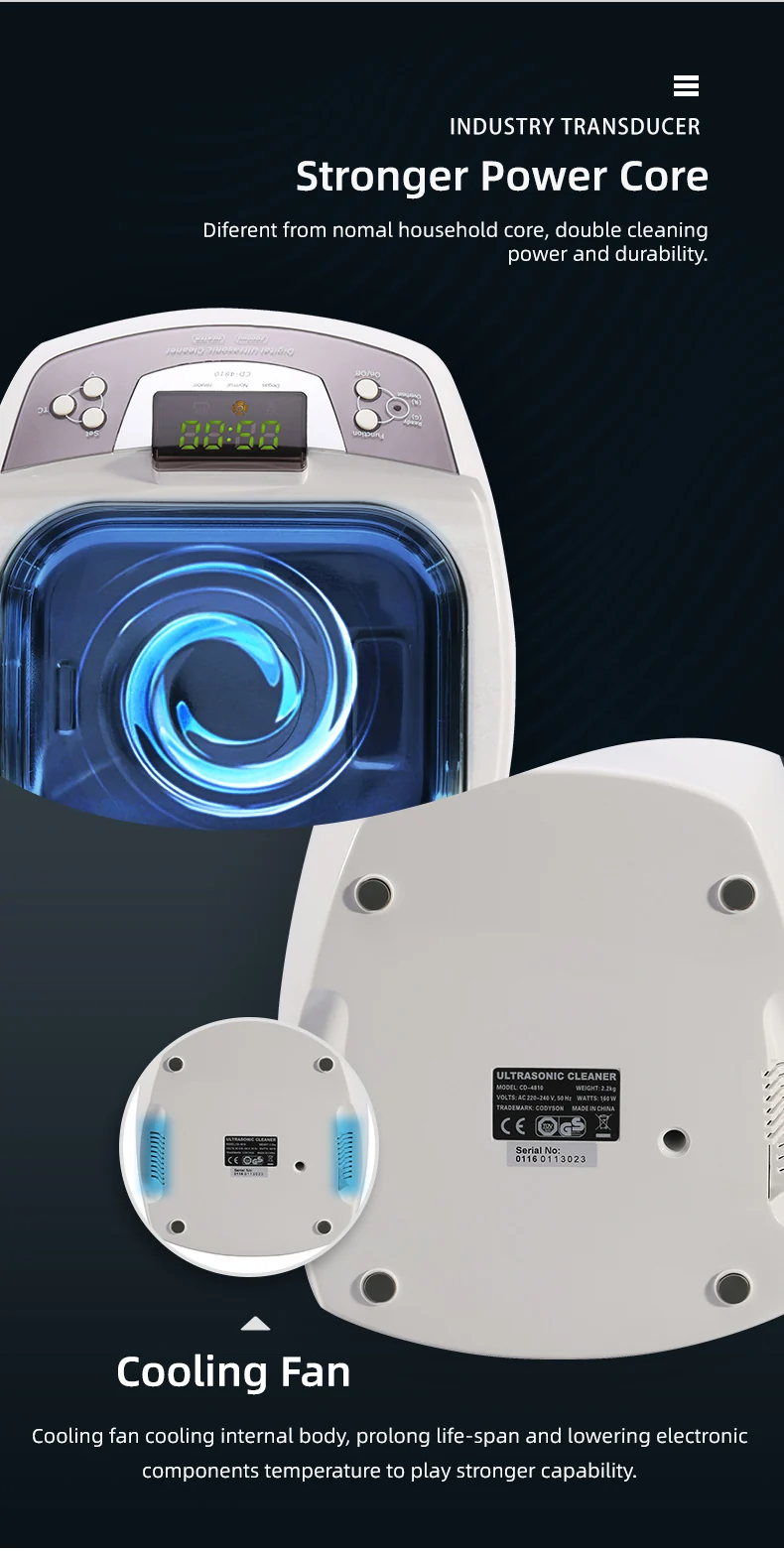 Codyson CD-4810 2L Ultrasonic Bath with Heating Function