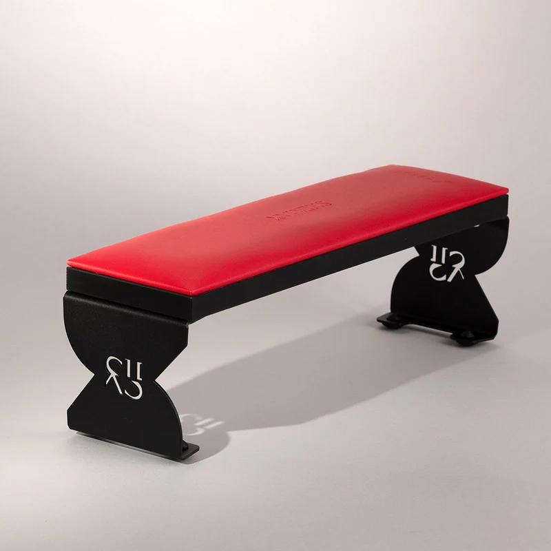 SHEMAX Armrest, red with black legs
