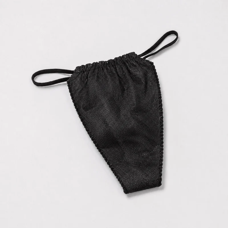 PW Nonwoven Men's Thongs, 100 pieces, black