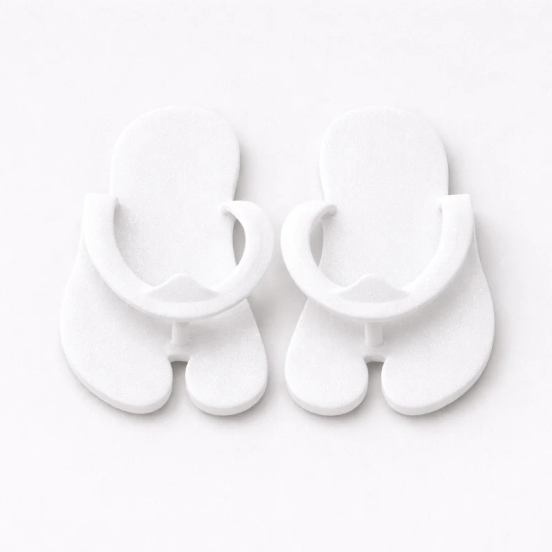 PW Disposable Slippers, Foam, 12-pack, white